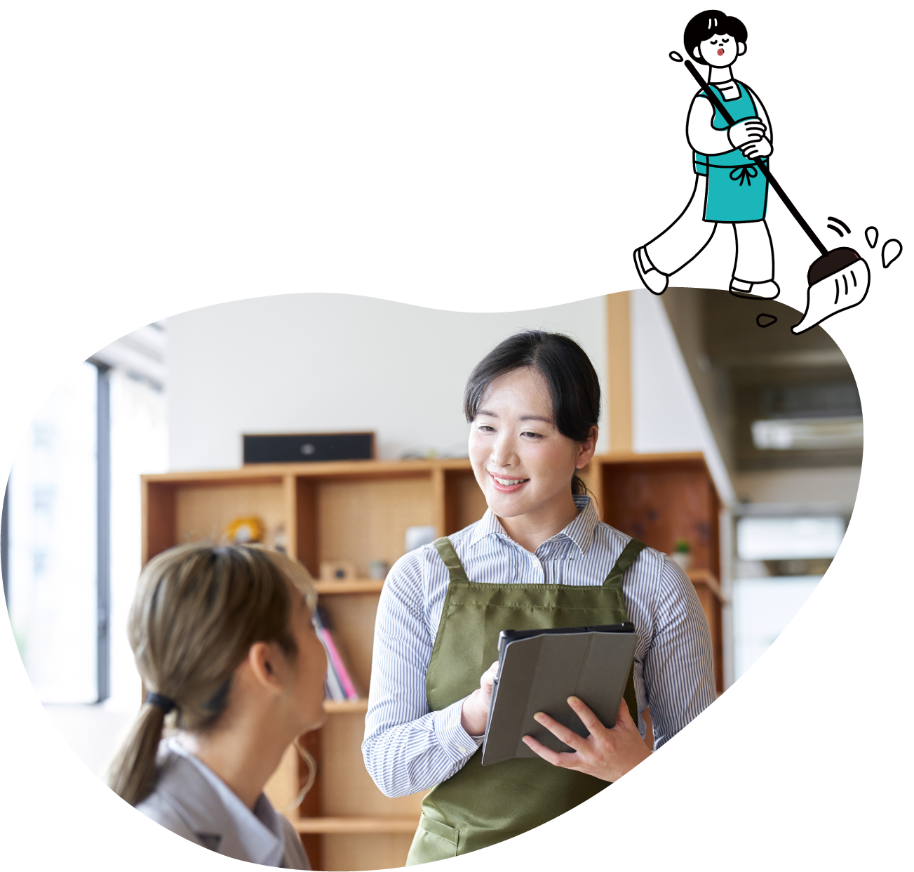 注文を聞いている写真